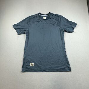 Tracksmith Shirt Mens Medium Storm Blue TWILIGHT Short Sleeve Running Shirt